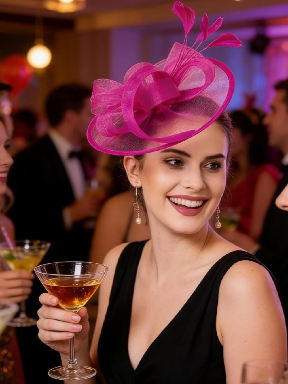 NEW! Hot Pink Kentucky Derby Hat